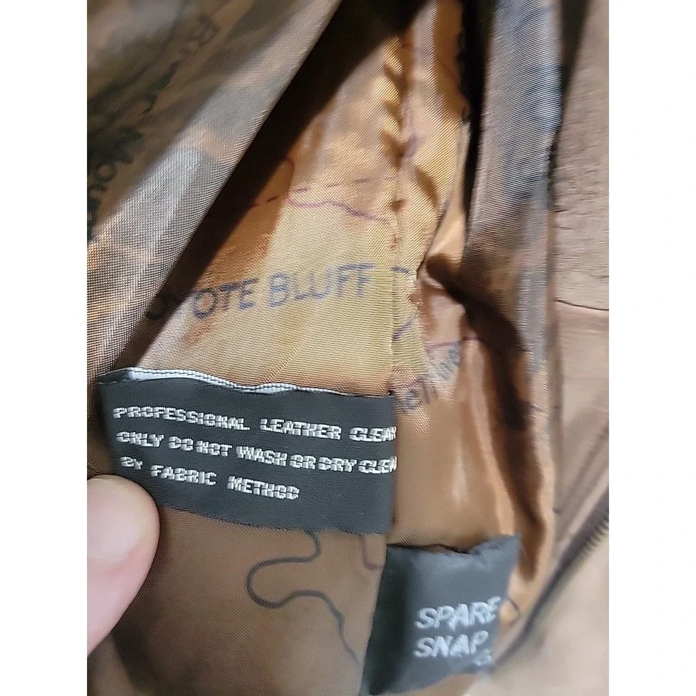 Roundtree &‎ Yorke men's leather bomber jacket brown size XL